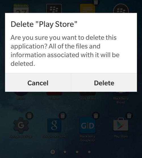 BlackBerry Error: "Unfortunately, Google Play Store has stopped