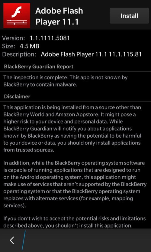 Install Adobe Flash Player To Blackberry Blackberry Help